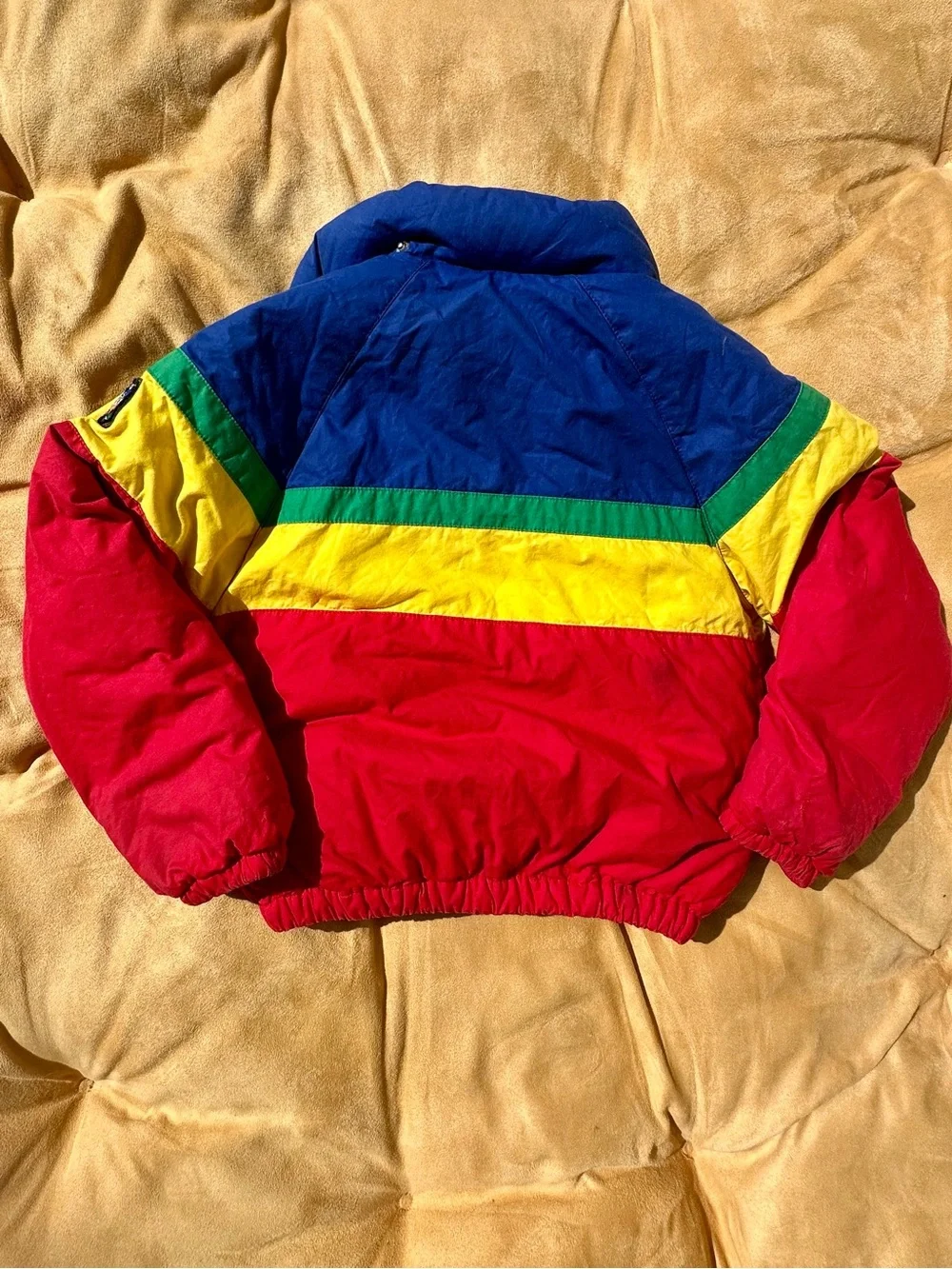 Polo by Ralph Lauren Kids Colorblock Puffer Jacket - Red, Yellow, Blue, Green